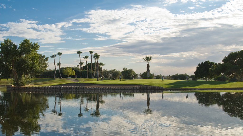 Yuma ofreciendo golf y un lago o espejo de agua