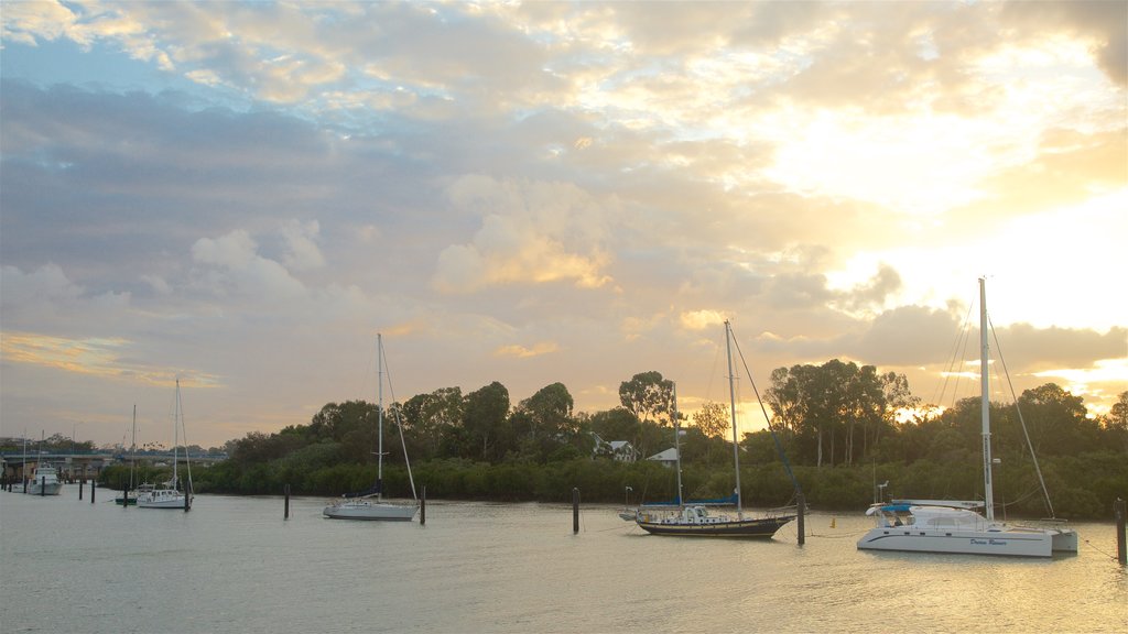 Gladstone Marina showing a river or creek and a marina