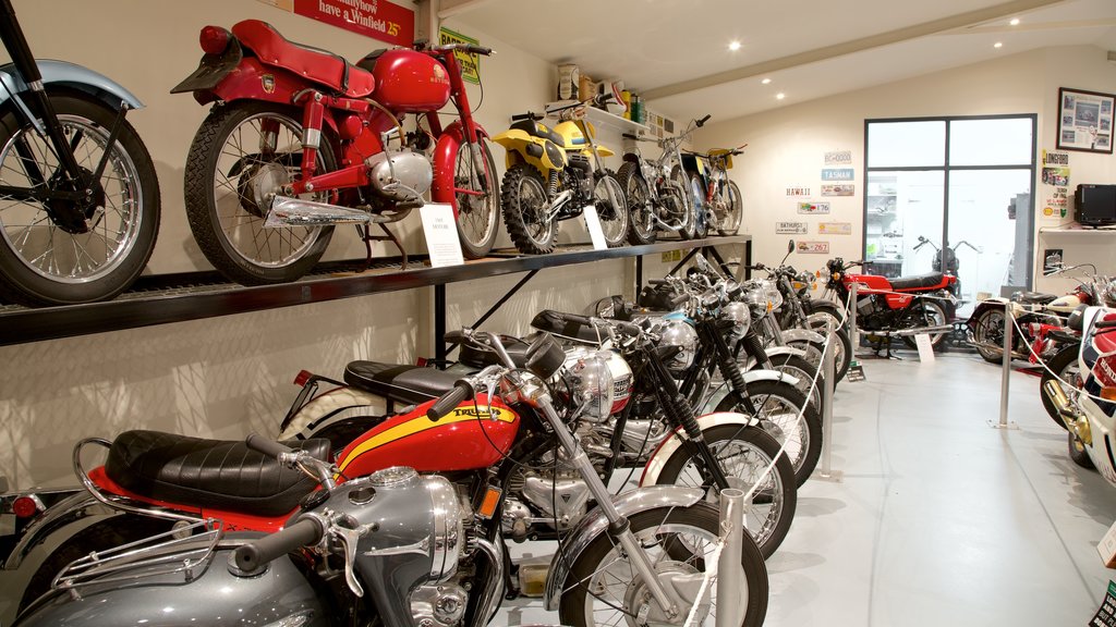 Bicheno\'s Motorcycle Museum & Restoration which includes interior views and heritage elements