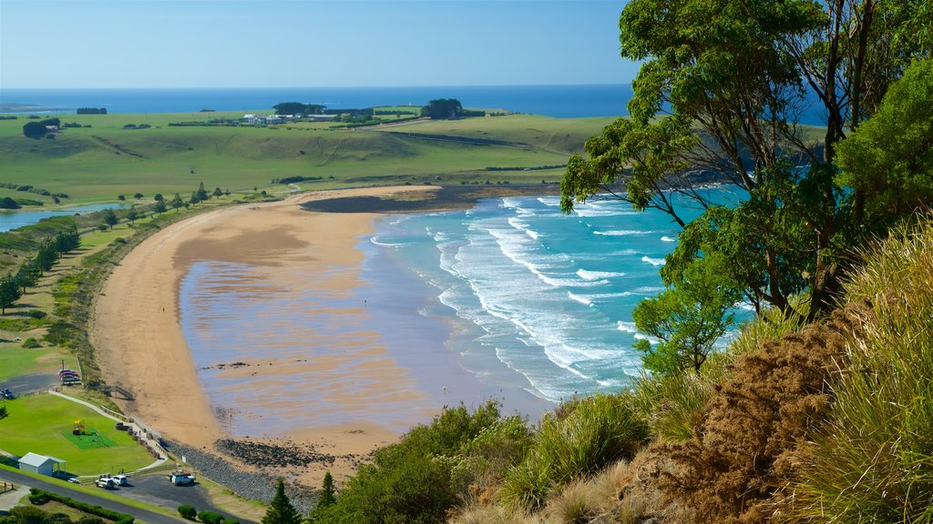 Reserva Natural The Nut que incluye una playa de arena, una ciudad costera y surf