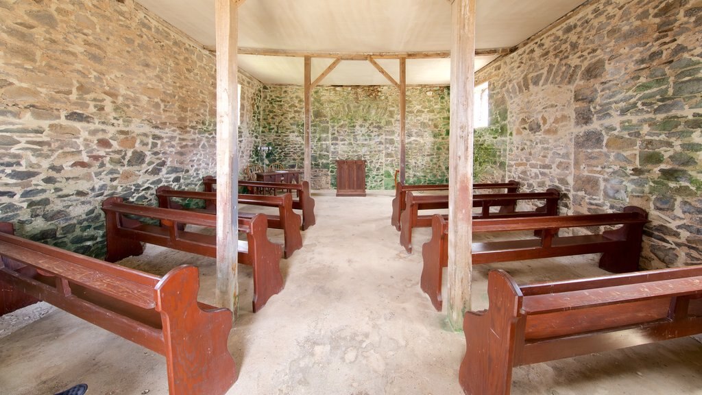 Highfield Histroric Site showing heritage elements, interior views and a church or cathedral