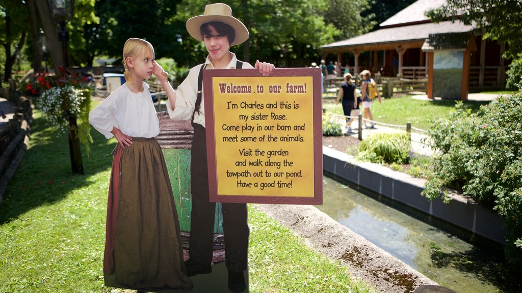 Buffalo Zoo featuring signage, a garden and zoo animals