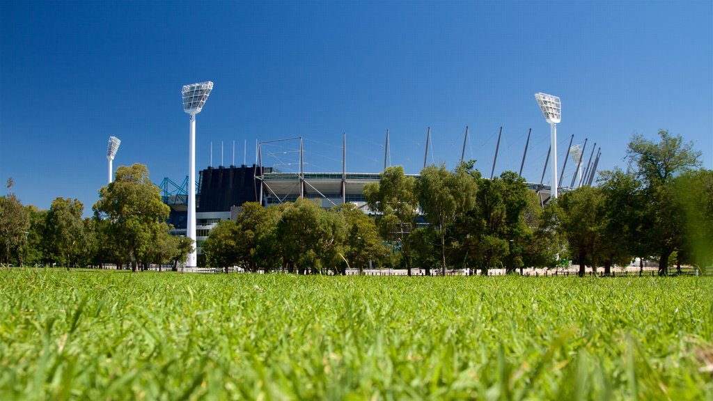 Melbourne Cricket Ground toont een park