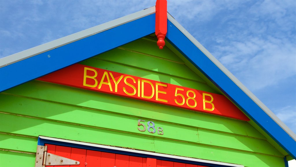 Brighton Beach which includes signage