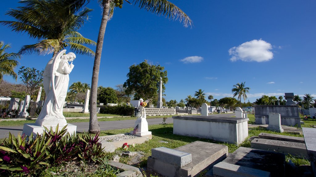 Key West Cemetery showing a cemetery and a statue or sculpture