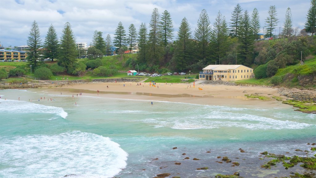 Yamba Beach som visar en sandstrand