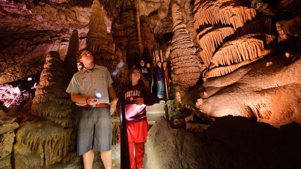 Butte which includes caves