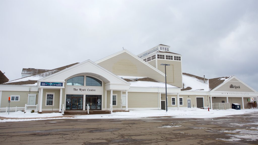 Eptek Art and Culture Centre which includes snow