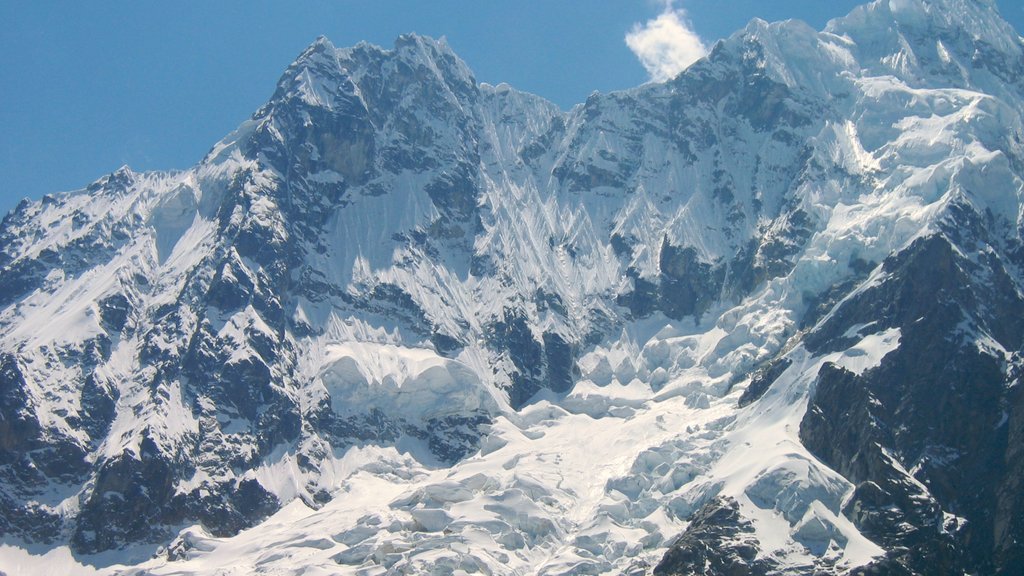 Peruvian Highlands featuring mountains and snow