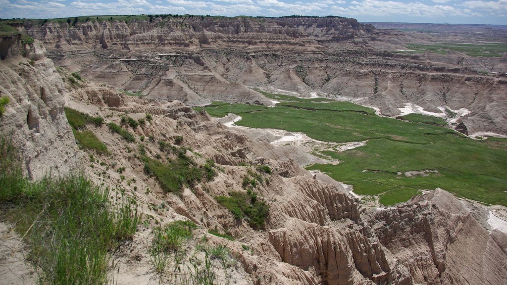 Badlandsin kansallispuisto featuring rauhalliset maisemat ja maisemat