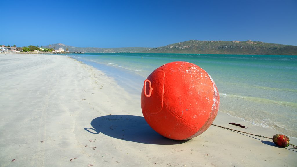 Langebaan que incluye una playa de arena y vistas de una costa