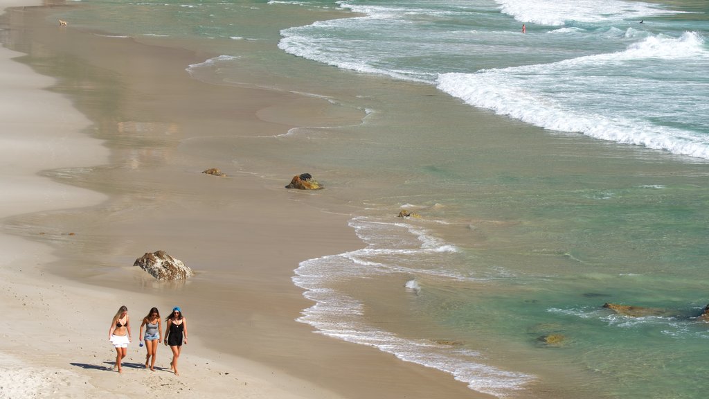 Praia de Llandudno que inclui uma praia assim como um pequeno grupo de pessoas