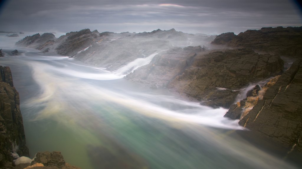 Tsitsikamma National Park das einen Felsküste und Brandung