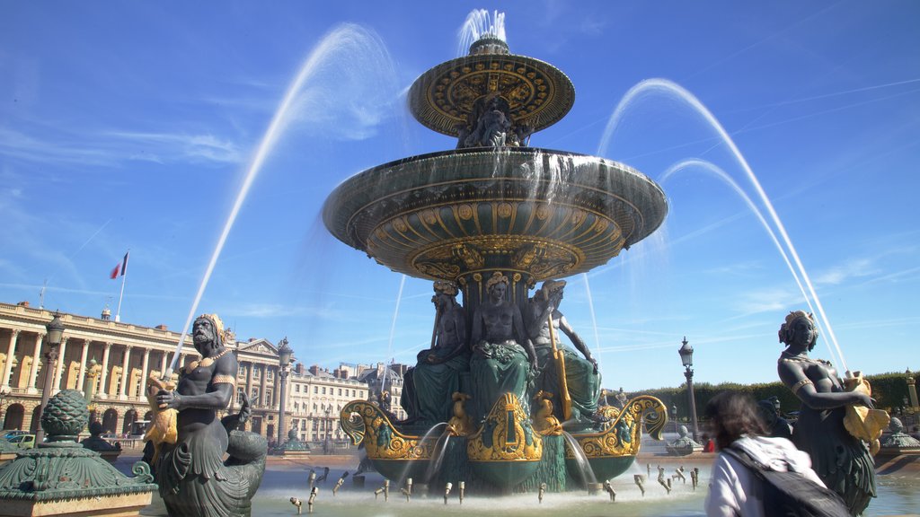 Champs Elysees featuring lähde, maisemat ja kaupunki