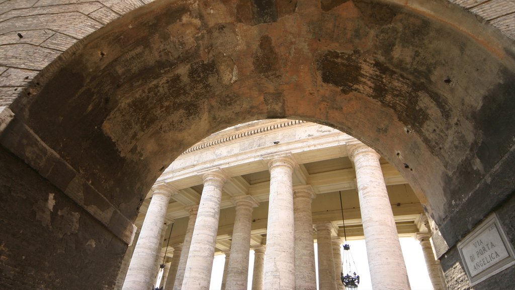 Piazza San Pietro featuring heritage architecture and a monument