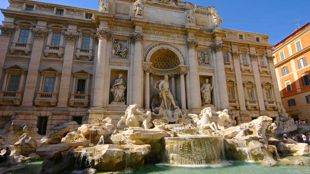 Trevi Fountain which includes a fountain, heritage elements and heritage architecture