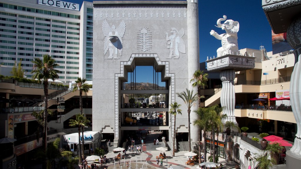 Hollywood Walk of Fame featuring a city