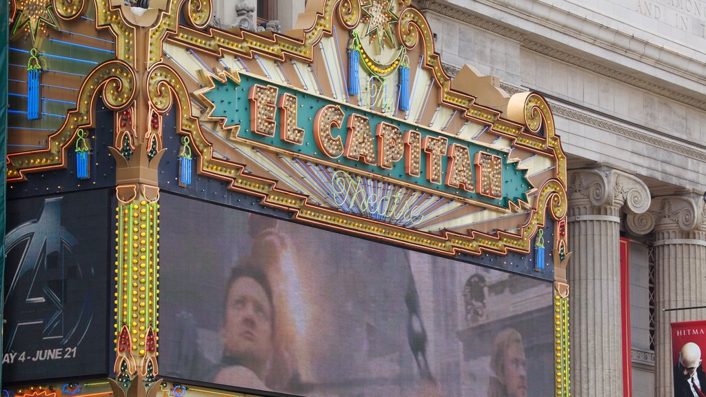 Hollywood Walk of Fame showing signage