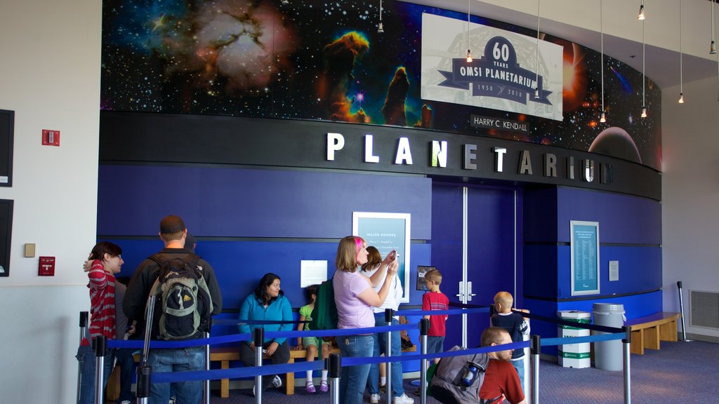 Oregon Museum of Science and Industry which includes interior views