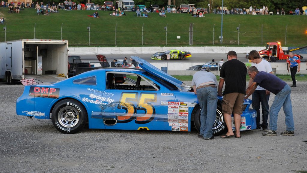 Delaware Speedway as well as a small group of people