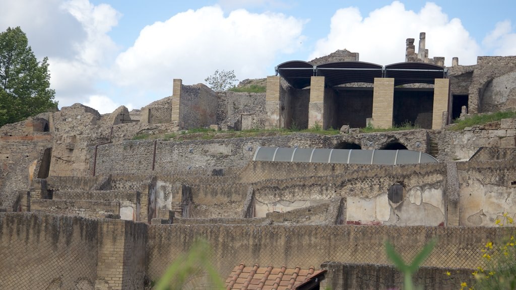 Pompeya ofreciendo una ruina y elementos patrimoniales