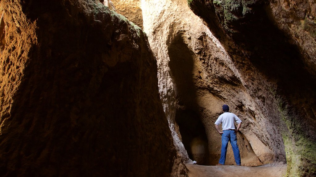 de tramway Huichapan mettant en vedette grottes aussi bien que homme