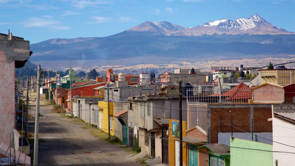 Nevado de Toluca National Park showing landscape views and a small town or village