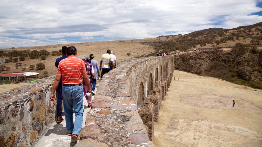 Arcos Del Sitio showing desert views, a bridge and heritage architecture