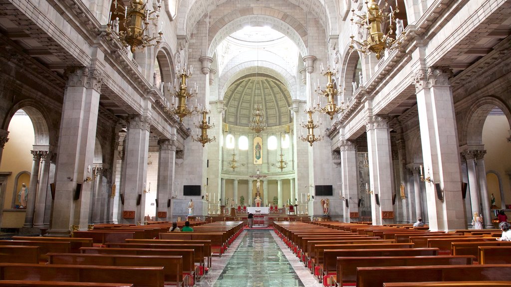 Toluca ofreciendo vista interna y una iglesia o catedral