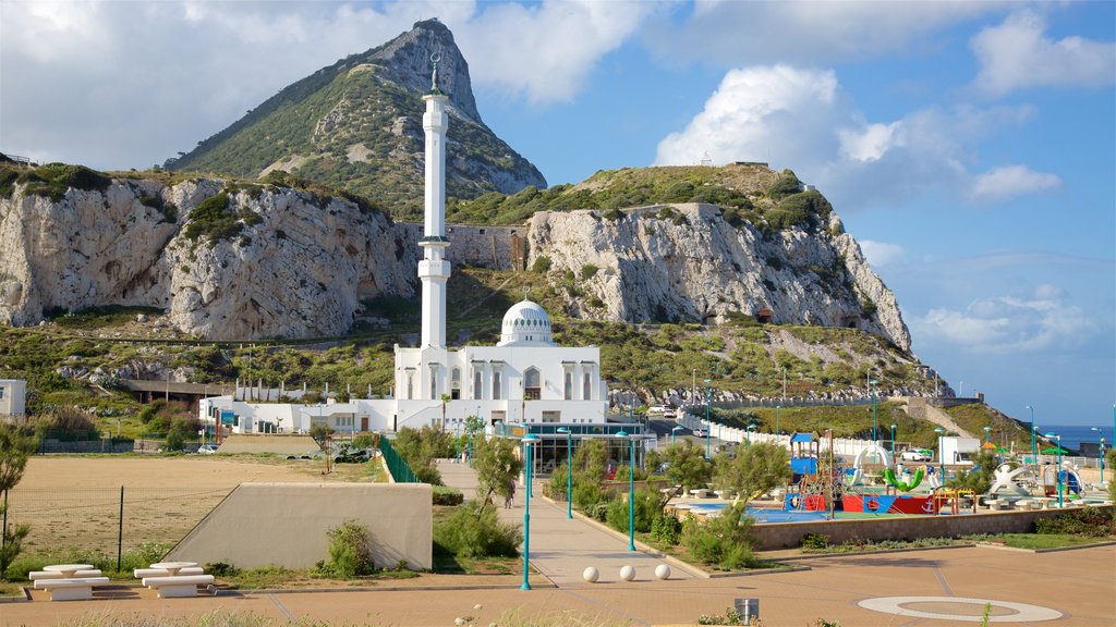 Ibrahim-Al-Ibrahim Mosque featuring a square or plaza, tranquil scenes and heritage architecture