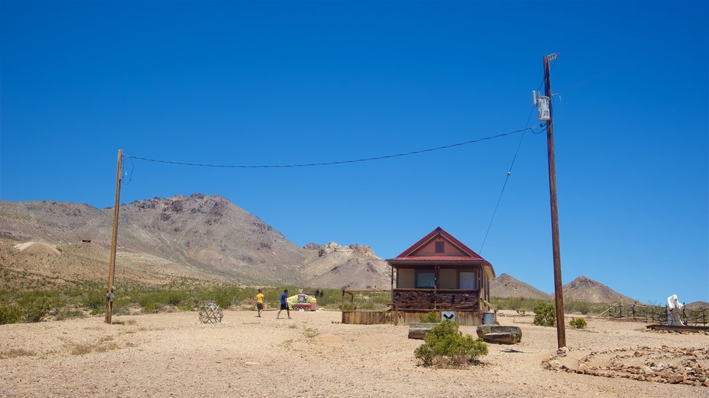 Goldwell Open Air Museum showing desert views and a house