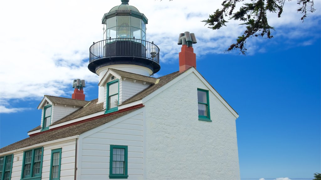 Point Pinos Lighthouse featuring a lighthouse