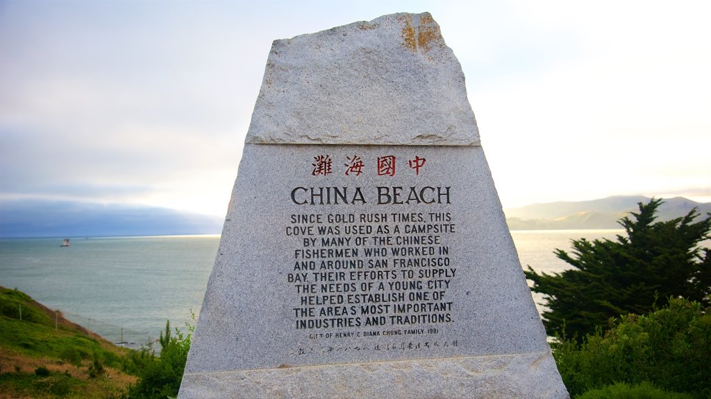 China Beach showing signage