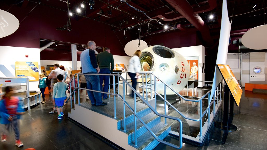 Chabot Space and Science Center showing interior views as well as a large group of people