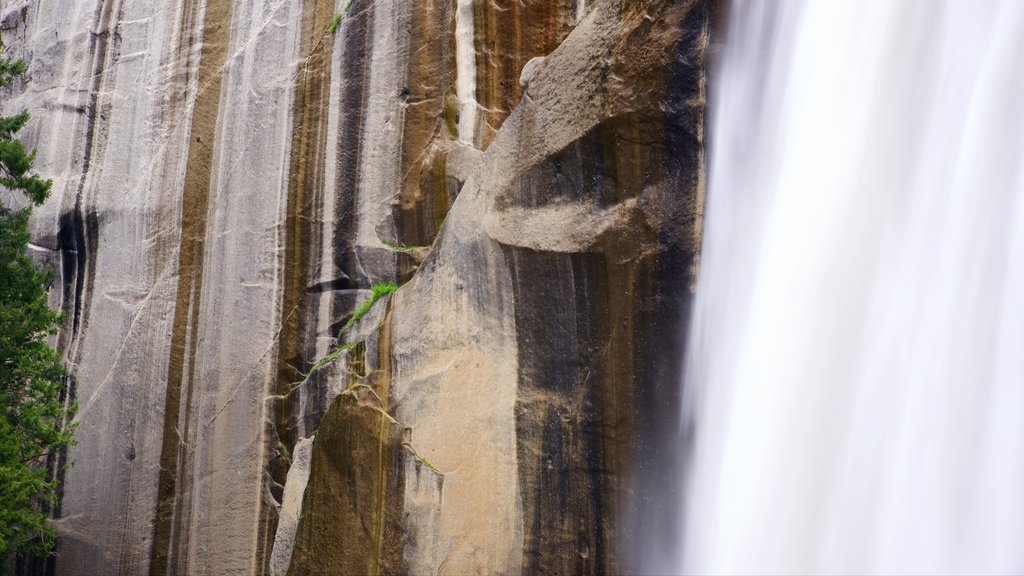 Vernal Falls showing a gorge or canyon and a cascade