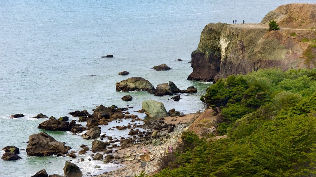 Coastal Trail which includes rugged coastline and general coastal views