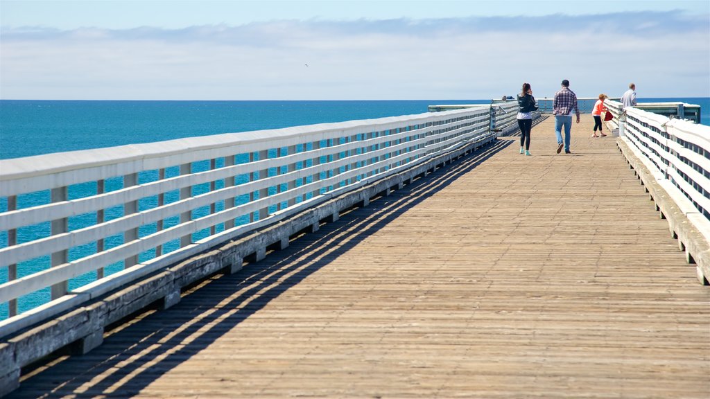 San Simeon Pier as well as a small group of people