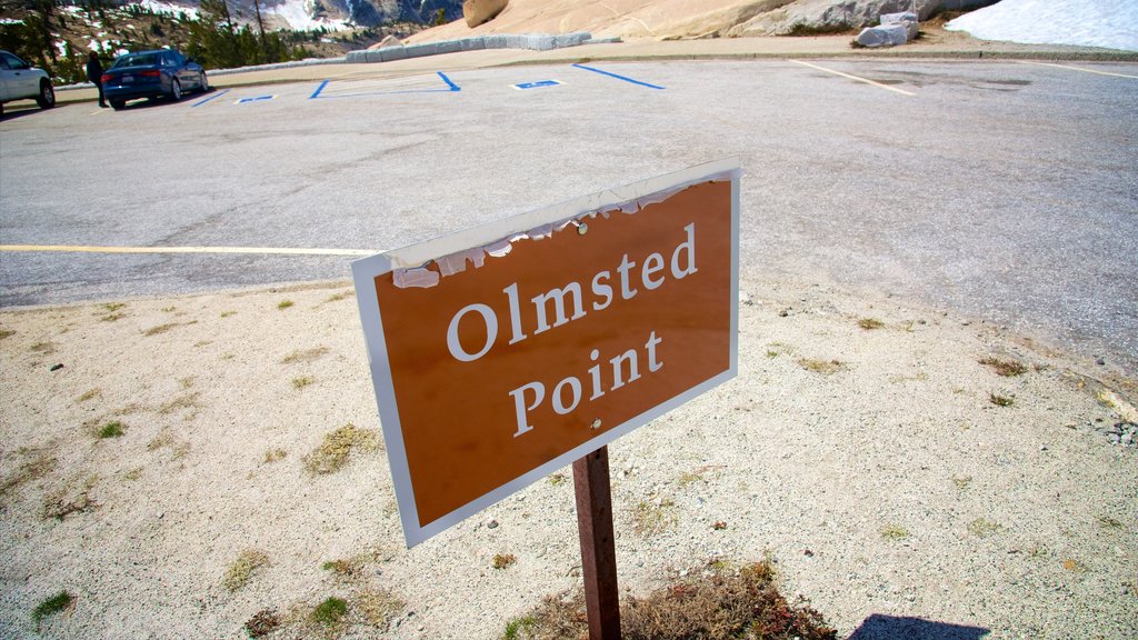 Olmsted Point which includes signage