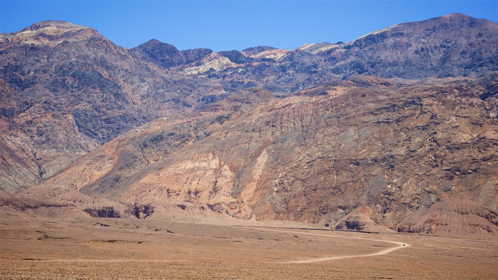 Natural Bridge Canyon showing mountains and desert views