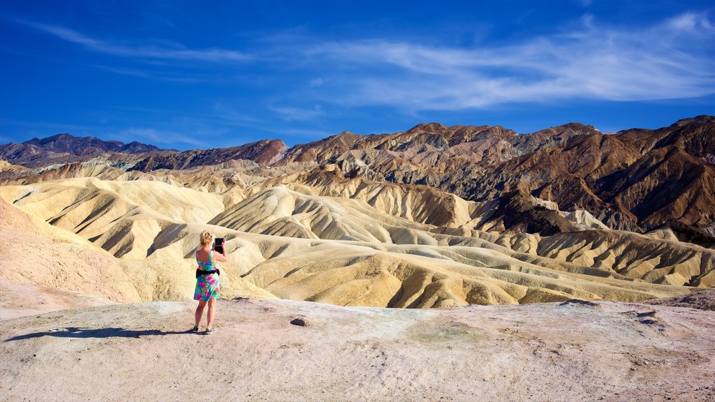 Death Valley featuring mountains, desert views and landscape views