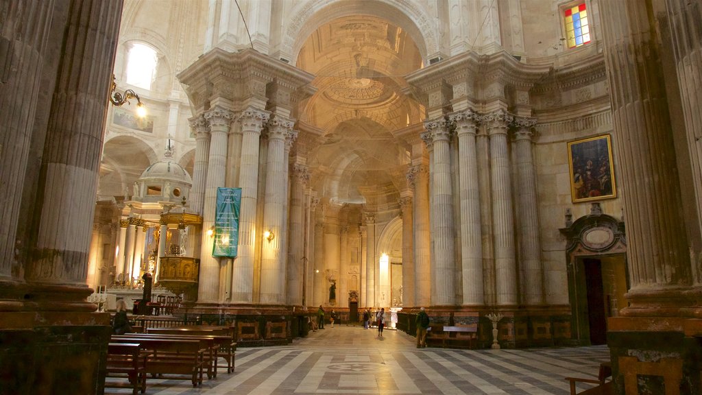 Cadiz Cathedral featuring a church or cathedral and interior views