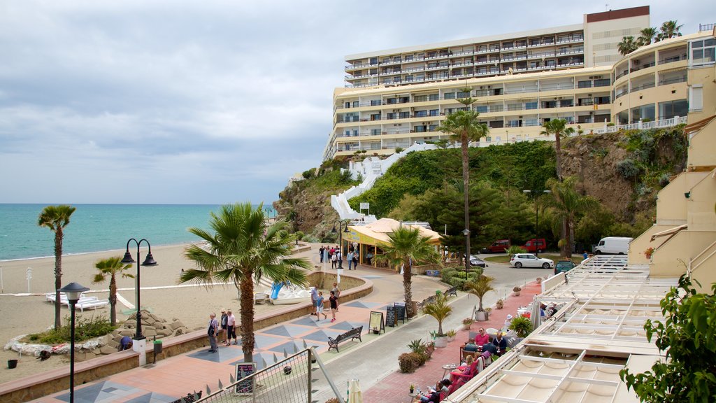 La Carihuela which includes a coastal town and general coastal views