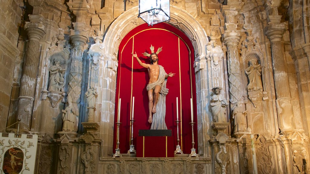 Kathedraal van Jerez toont een kerk of kathedraal, interieur en historische architectuur