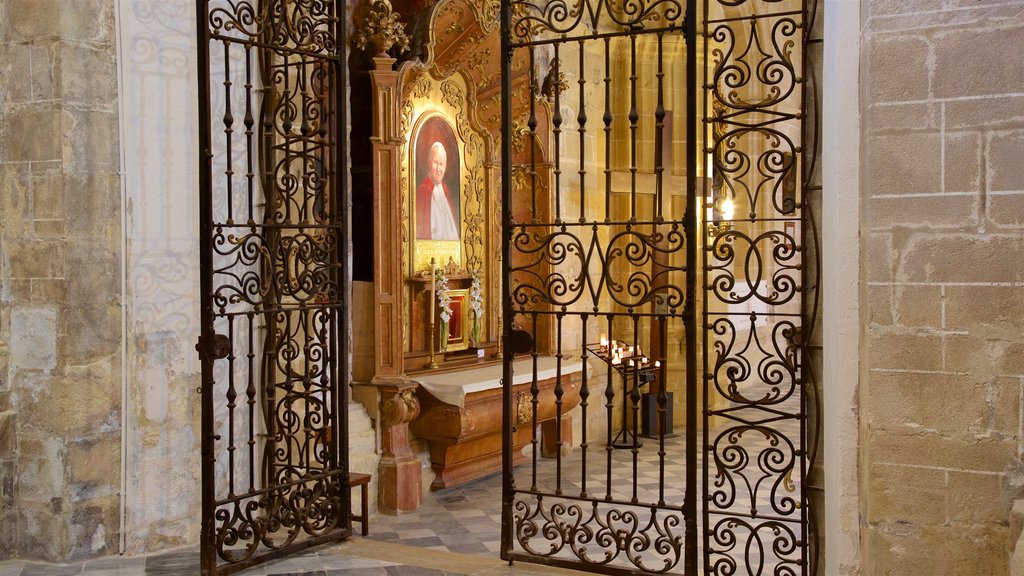 Jerez Cathedral featuring a church or cathedral, interior views and religious aspects