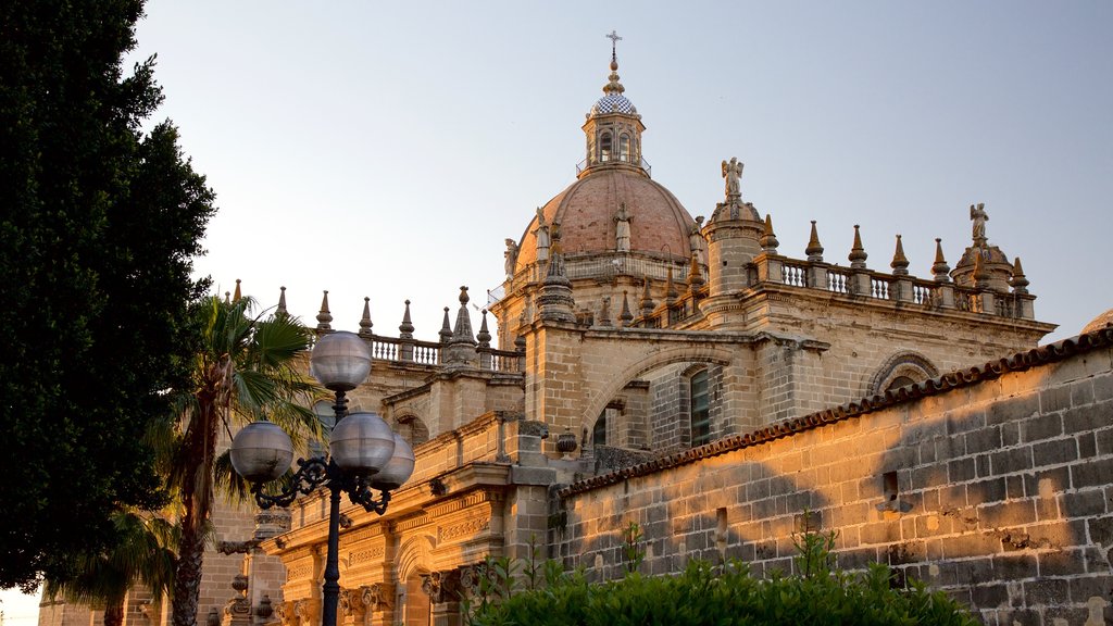 Kathedraal van Jerez toont een kerk of kathedraal