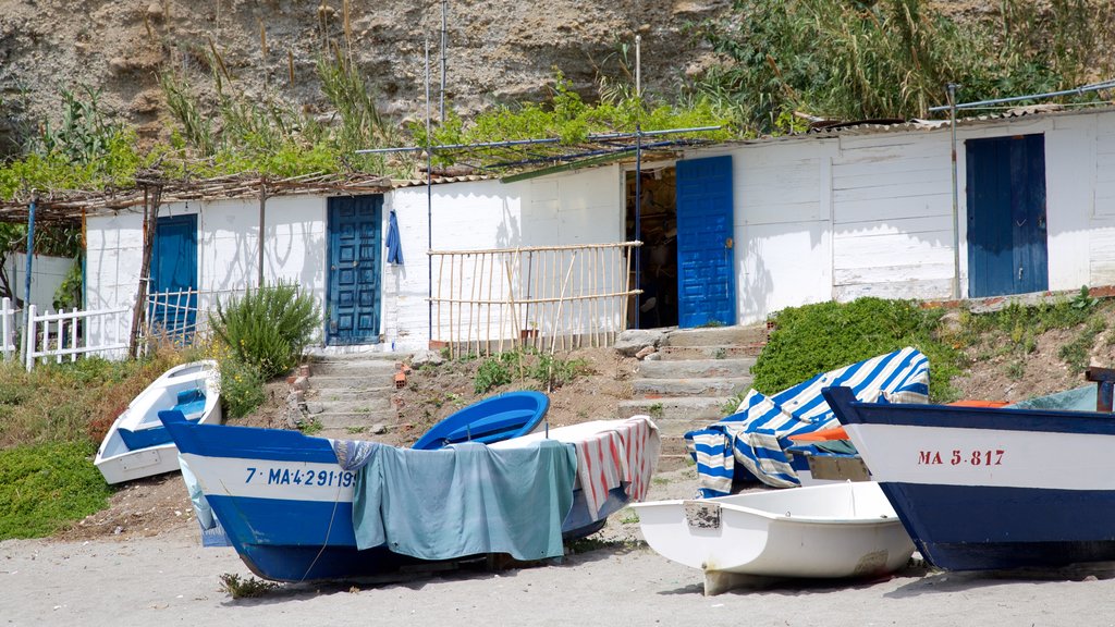 Salon Beach showing a sandy beach and boating