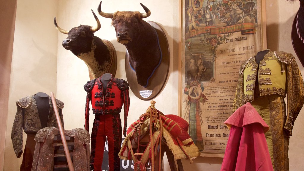 Plaza de Toros y Museo de Ronda que incluye vistas de interior