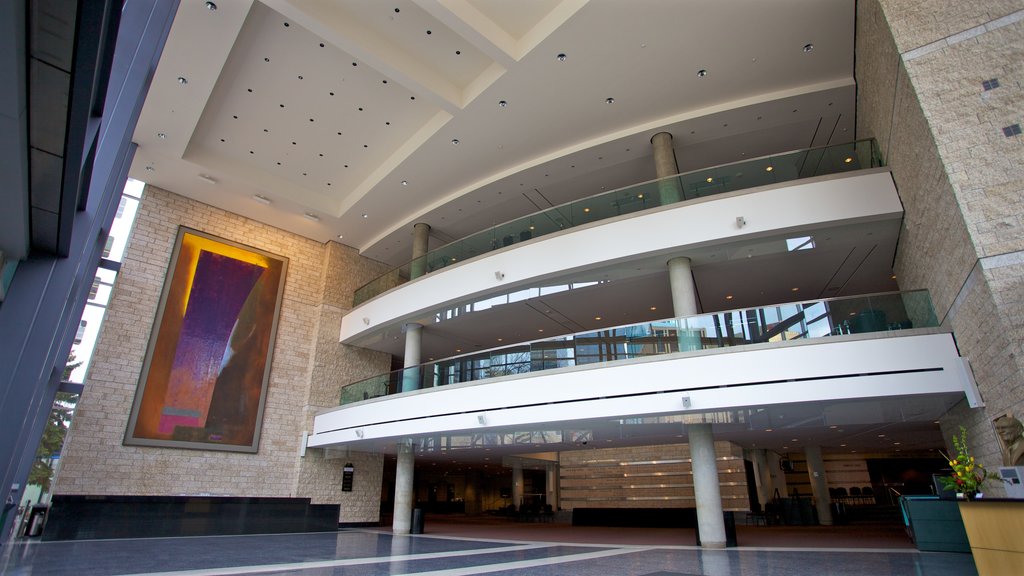 Francis Winspear Centre for Music yang mencakup pemandangan interior dan arsitektur modern