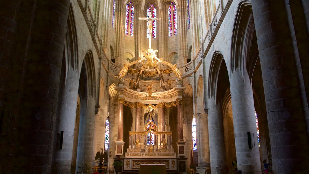 Saint Sauveur Church showing a church or cathedral, religious elements and interior views