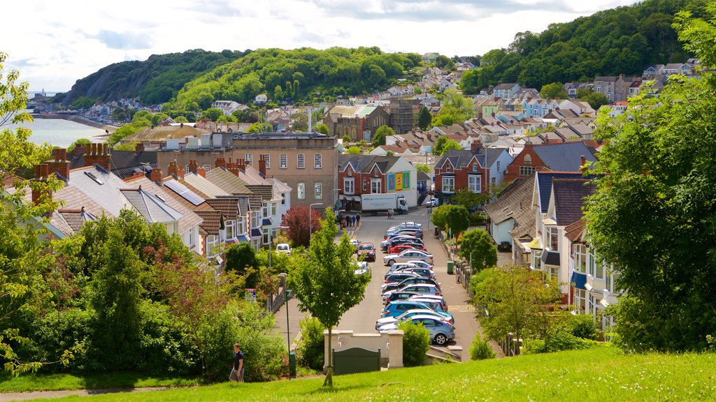 Mumbles showing street scenes and a small town or village